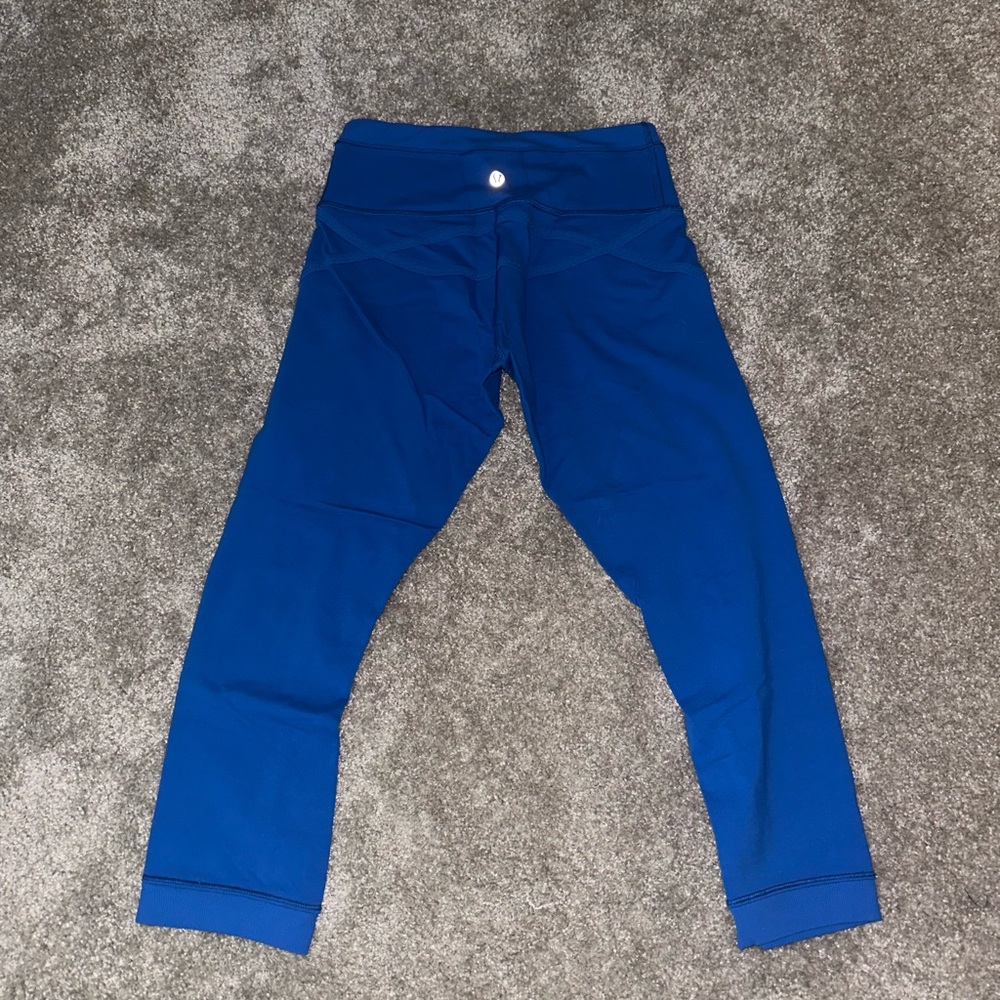 Royal blue- lululemon capri leggings, brand new condition